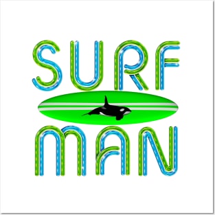 Surf Man Posters and Art